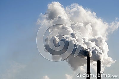 Industrial smoke from chimney Stock Photo