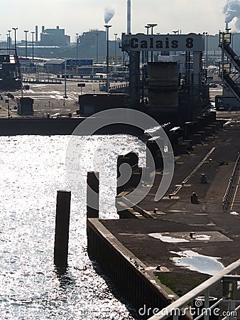 Industrial terminal 8 in Calais, France Stock Photo