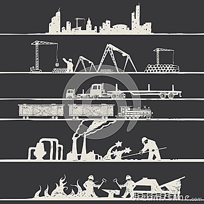 Industrial theme Vector Illustration