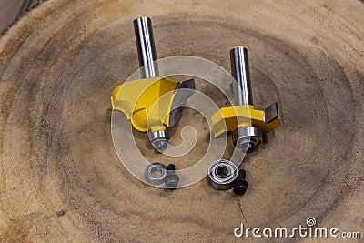 Shaped Joiners & Two Spare Bearings Stock Photo