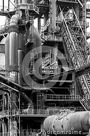 Old factory blast furnace Stock Photo