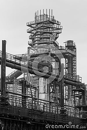 Old factory blast furnace Stock Photo