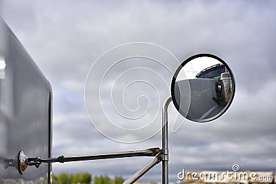 Industrial truck Side Mirror Stock Photo