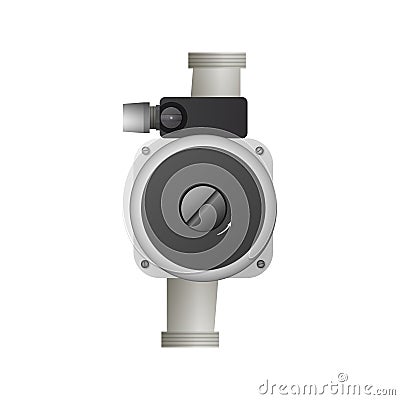 Industrial water pump. Vector Illustration