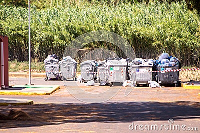 Industrial Wheelie Bins Editorial Stock Photo