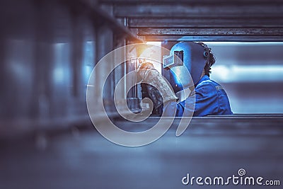 Industrial Worker laborer at the factory Stock Photo