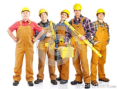 Industrial workers Stock Photo