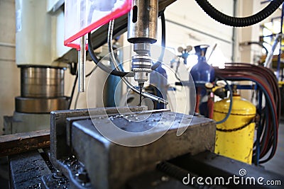 Industriel A Lathe Machine Stock Photo