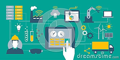 Industry 4.0 Vector Illustration