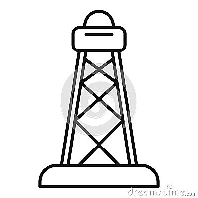 Industry derrick icon, outline style Vector Illustration
