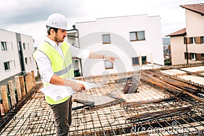 industry details with male engineer working Stock Photo