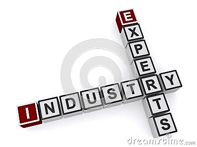 Industry experts word block Stock Photo