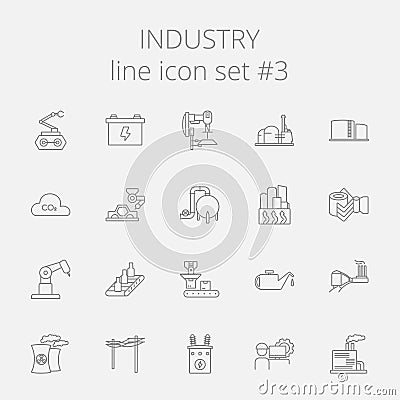 Industry icon set Vector Illustration