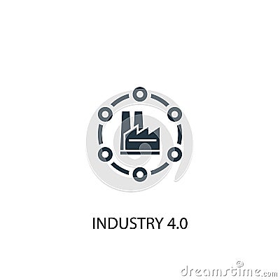 Industry 4.0 icon. Simple element Vector Illustration