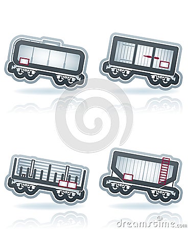 Industry Icons: Railroad transportation Stock Photo