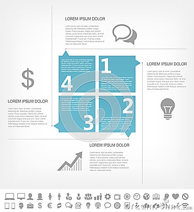 IT Industry Infographic Elements Vector Illustration