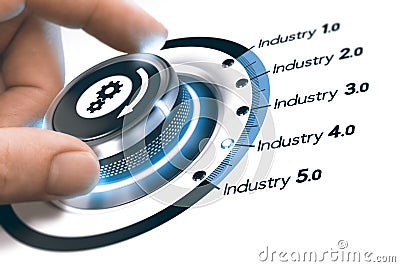 Industry 4.0, Next Industrial Revolution Stock Photo