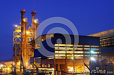 Industry at night Stock Photo