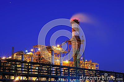 Industry at night Stock Photo