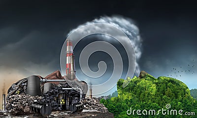 Industry Pollution Stock Photo