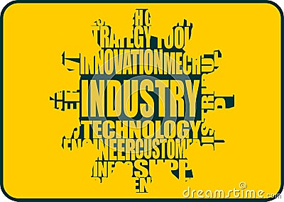Industry word cloud concept Vector Illustration