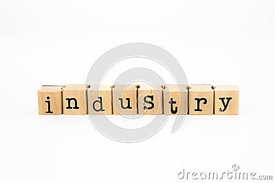 Industry wording isolate on white background Stock Photo