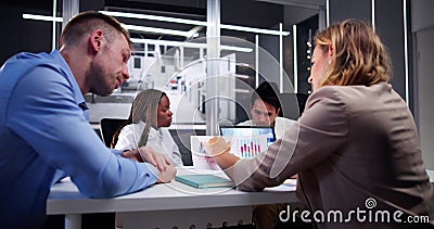 Industry Worker Team In Factory Office Stock Photo