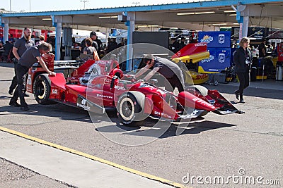 Indy Car open wheel race car testing Editorial Stock Photo