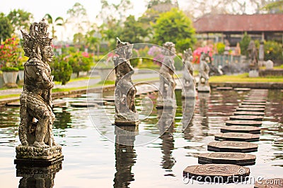 Water Palace of Tirta Gangga in East Bali, Karangasem, Indonesia Stock Photo