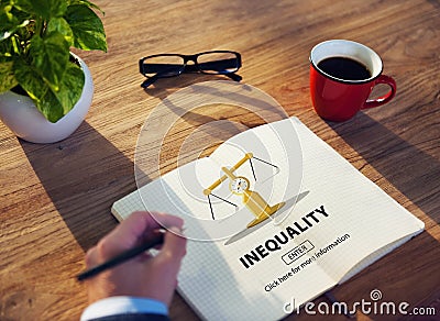 Inequality Difference Diversity Imbalance Racism Concept Stock Photo