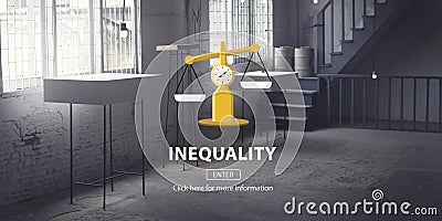 Inequality Difference Diversity Imbalance Racism Concept Stock Photo