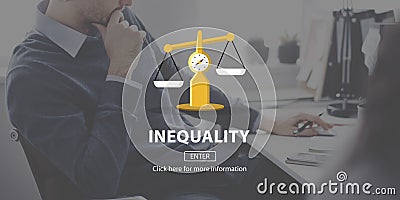 Inequality Difference Diversity Imbalance Racism Concept Stock Photo