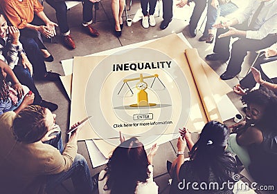 Inequality Imbalance Victims Prejudice Bias Concept Stock Photo