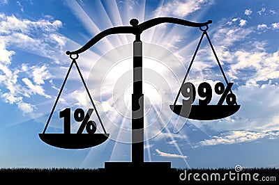 Inequality and injustice concept Stock Photo