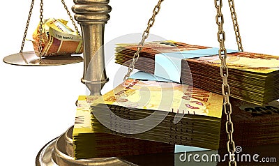 Inequality Scales Of Justice Income Gap South Africa Stock Photo