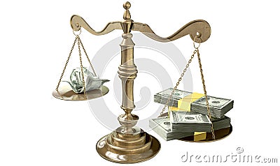 Inequality Scales Of Justice Income Gap USA Stock Photo