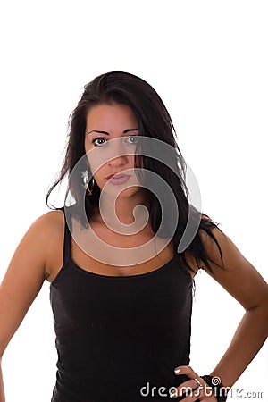 Inexperienced girl Stock Photo