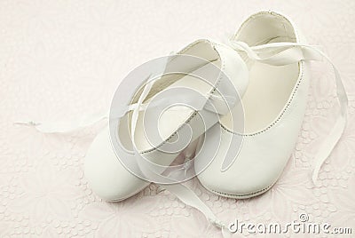 Infant Ballet Slippers Stock Photo