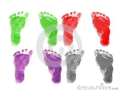 Infant Footprints Stock Photo