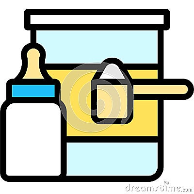 Infant formula icon, Supermarket and Shopping mall related vector Vector Illustration