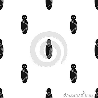 Infant icon in black style isolated on white background. Baby born pattern stock vector illustration. Vector Illustration