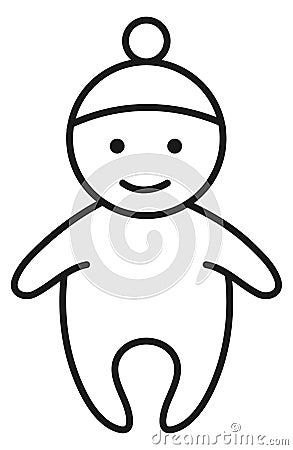 Infant icon. Happy newborn symbol. Little baby Vector Illustration