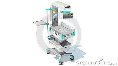 Infant Warmer medical equipment 3D rendering Stock Photo