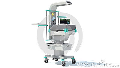 Infant Warmer medical equipment 3D rendering Stock Photo