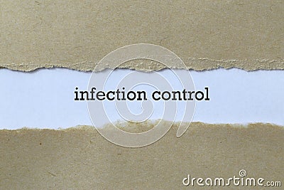 Infection control on paper Stock Photo