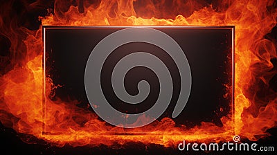 Inferno Creative Abstract Geometric Frame. Stock Photo