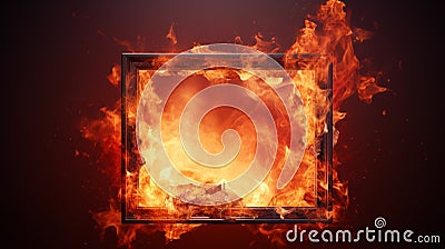 Inferno Creative Abstract Geometric Frame. Stock Photo