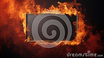 Inferno Creative Abstract Geometric Frame. Stock Photo