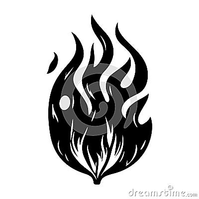 Inferno Ignite - Fiery Symbol of Power Vector Illustration