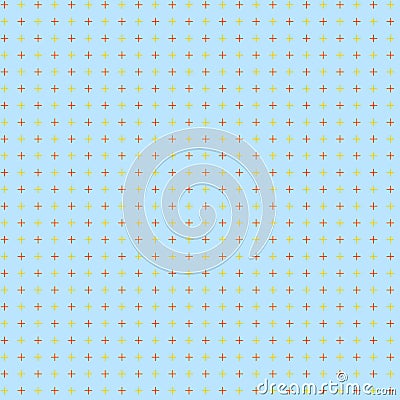 Infinite Endless Aligned Two Tone CrossStitch Plus Sign Pattern. Creative Background Idea for Digital Image Design Vector Illustration